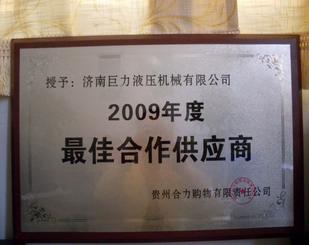 2009年度最佳合作供应商